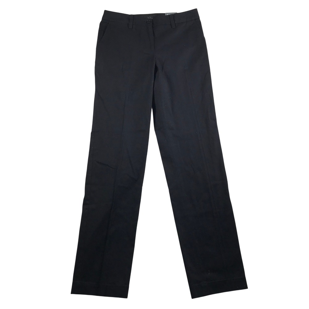 Talbots The Perfect Chino Black Straight Leg Pants Womens 6 Long NWT